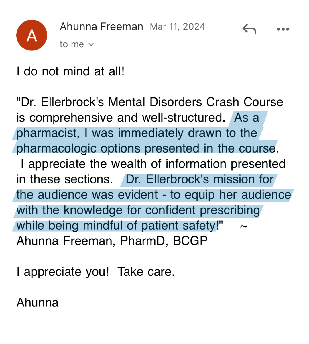 Ahunna 5-star review