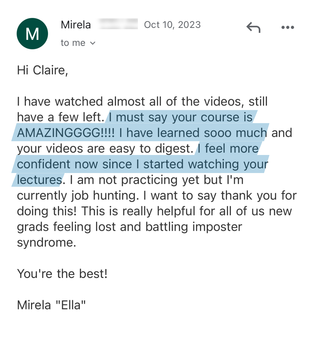 mirela 5-star review