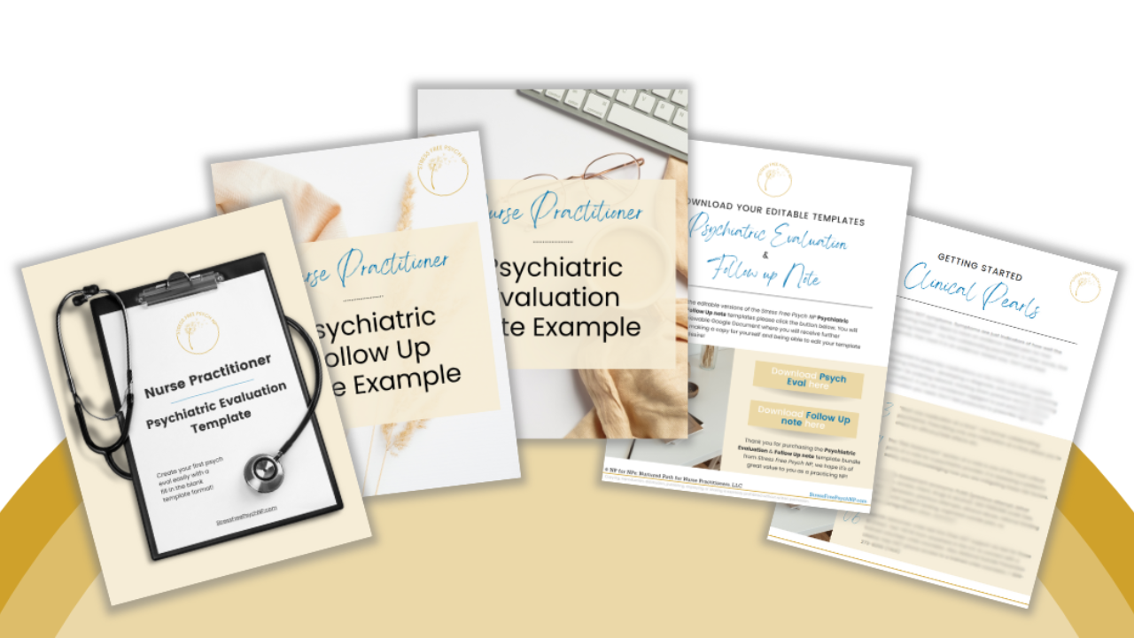 PMHNP psychiatric charting templates