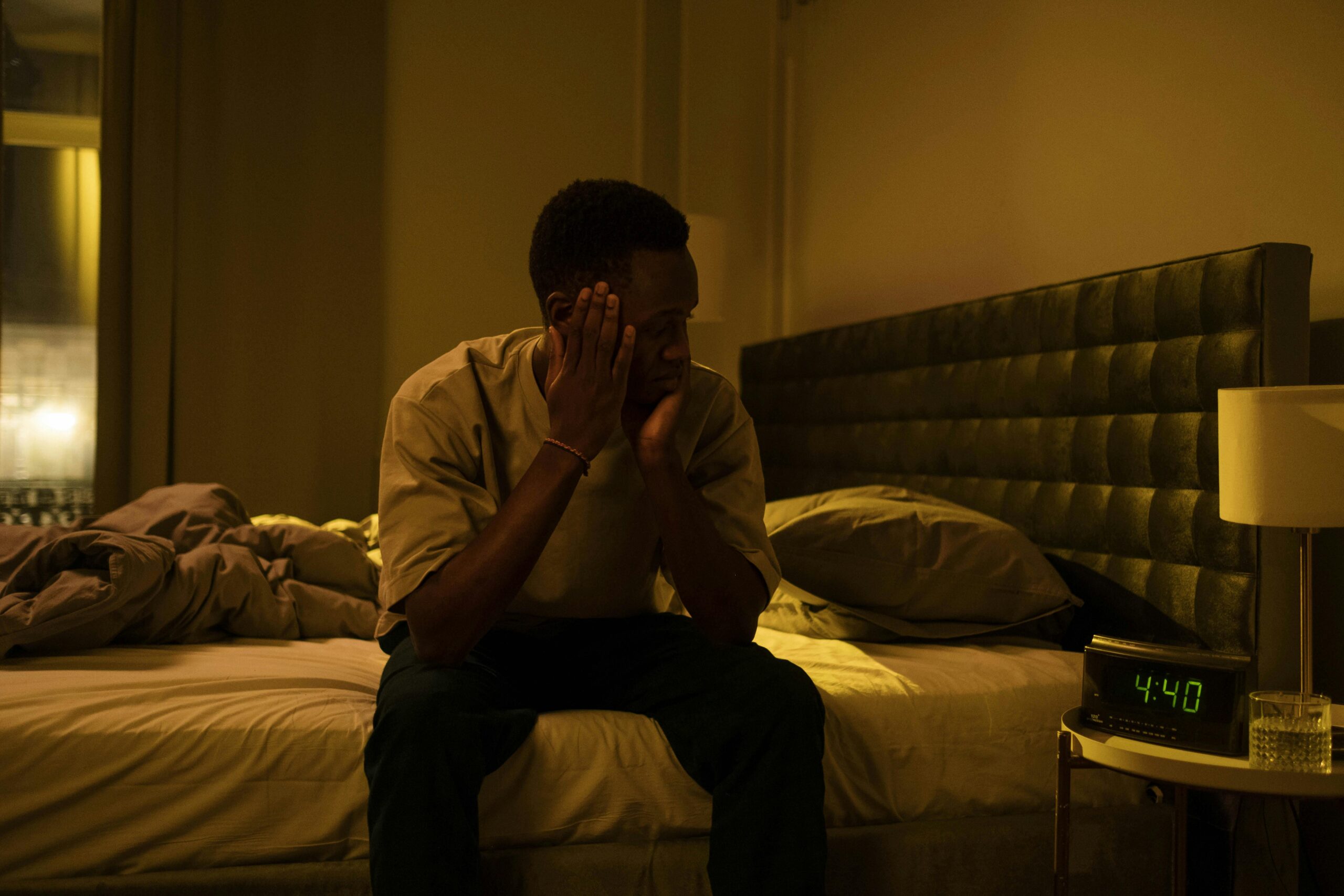 Managing restlessness and insomnia from Prozac side effects Patient restless in bed struggling to sleep