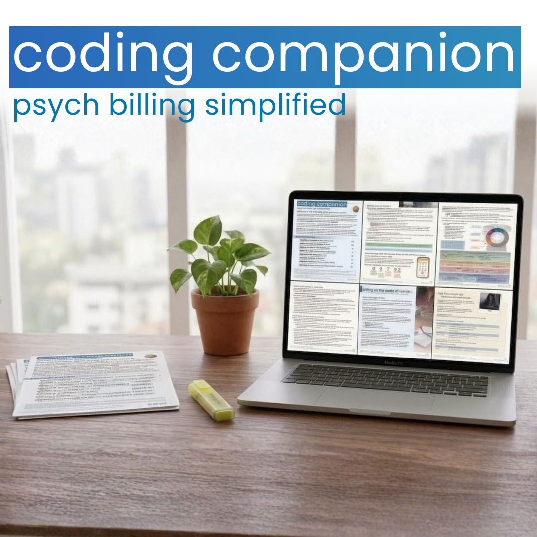 Coding Companion - Computer & desk Printed guide on a desk and the same guide on a laptop computer screen